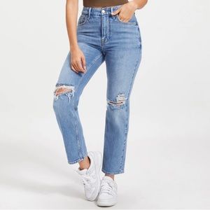 GOOD AMERICAN Good Icon Cropped Jeans Womens Size 10/30